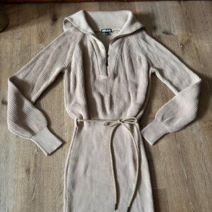 SER.O.YA Cream Knit Sweater Dress Size S